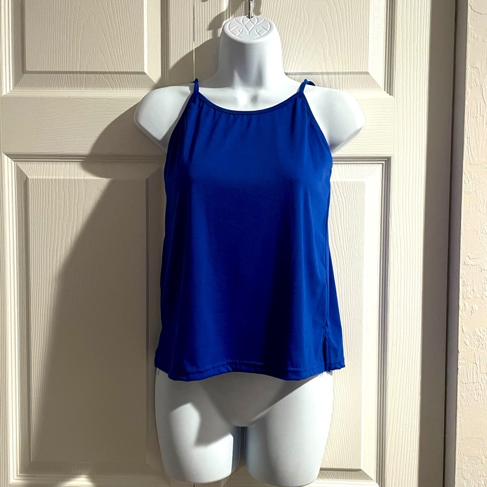 Blue tank top, size small